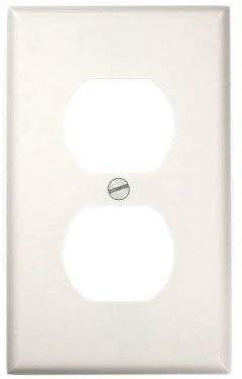 Leviton White Standard Thermoset 1-Gang Duplex Outlet Wall Plate