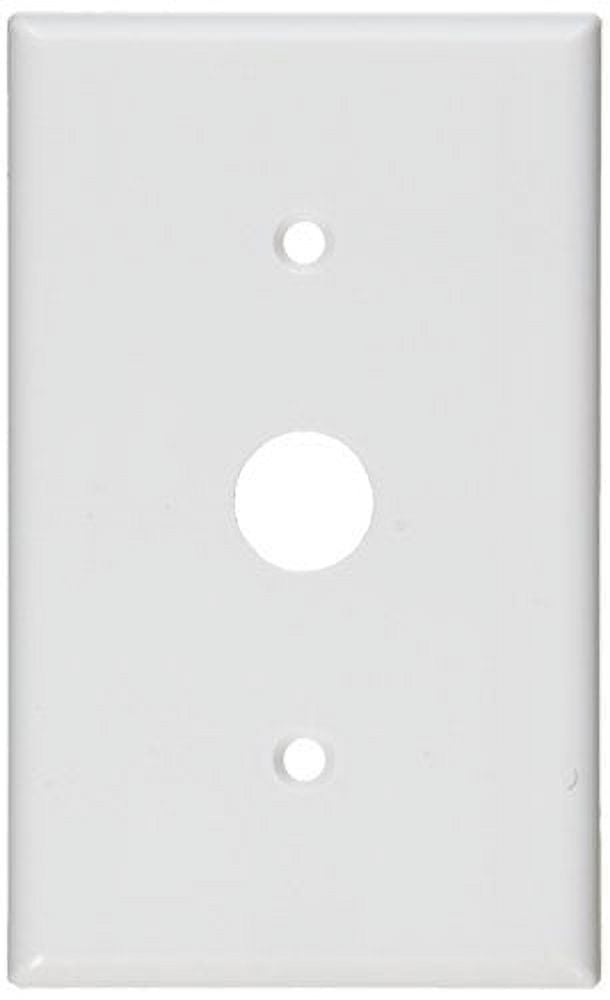 Leviton 88037 White Single Gang .625" Cable Strap Mount Wall Plate