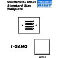 thumbnail image 1 of Leviton 88079 Wallplate 1-Gang Louvre Standard Size Painted Metal - White, 1 of 1