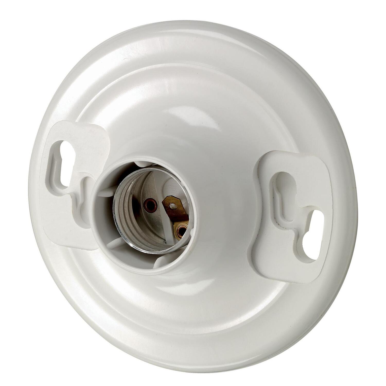 Leviton 8829CW1 OnePiece Urea Outlet Box Mount, Incandescent