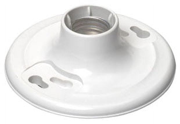 Leviton 8829-CW2 One-Piece Urea Outlet Box Mount, Incandescent  