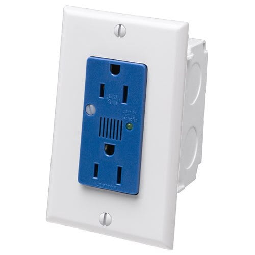 Leviton AC Power Module, Junction Box, 1-Duplex Receptacle, Surge ...