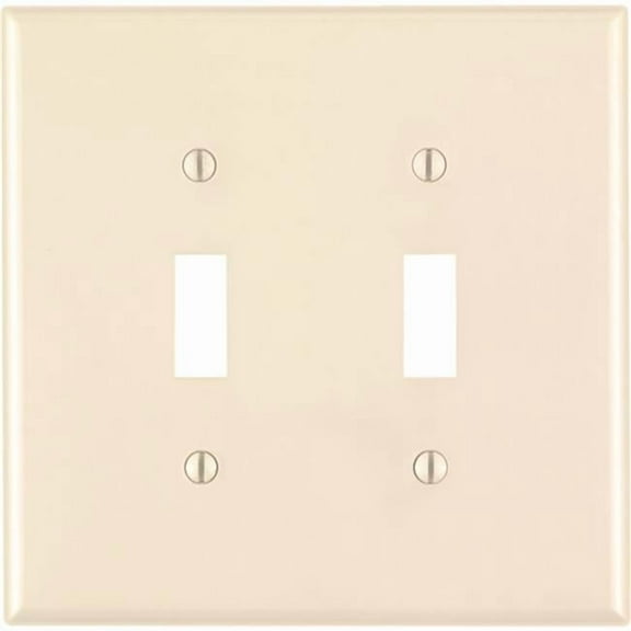 Leviton Almond 2 Gang Nylon Toggle Wall Plate
