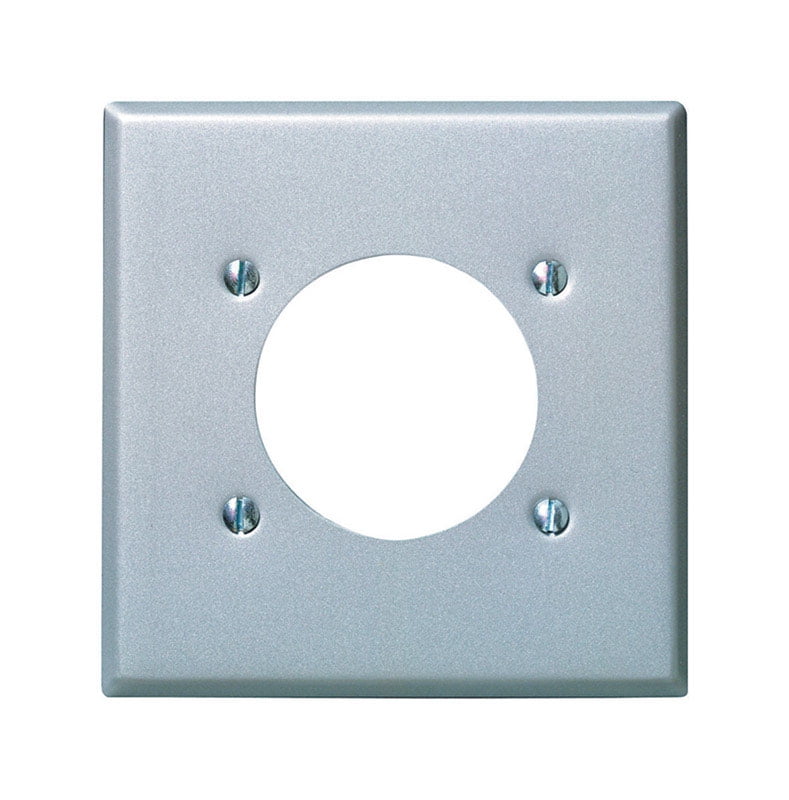 Leviton 2-Gang Smooth Aluminum Outlet Wall Plate