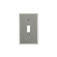 thumbnail image 1 of Leviton Antimicrobial Powder Coated Gray 1 gang Stainless Steel Toggle Wall Plate 1 pk, 1 of 5