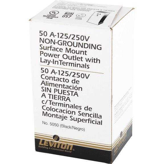 Leviton Duplex Receptacle in Black UL Listed for US Residential Electrical Code Compliance, Drop-in NEC-Standard Wiring