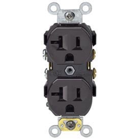Leviton BR20 20A, 125V, Duplex Receptacle, Self Grounding, Brown, Lot of 10