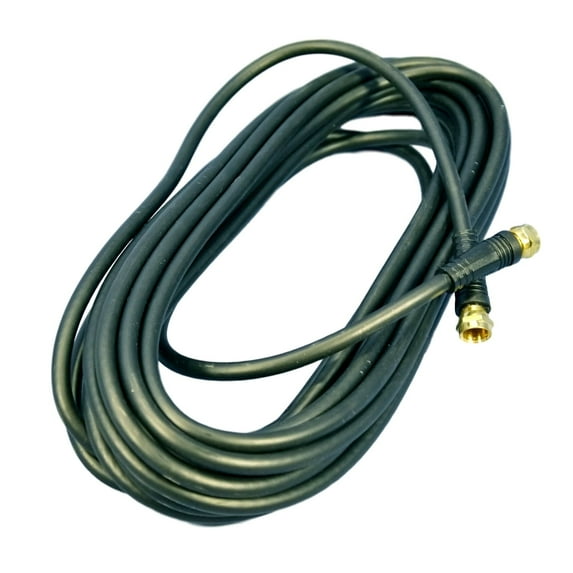 Leviton C5851-25G 25-Foot Coaxial Video Cable, Gold Plug Ends, F-Type RG59, Black