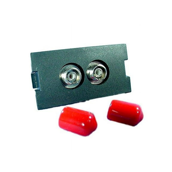 Leviton Black MOS Duplex FC Fiber Optic Coupling Jack Insert Module 41291-PFE