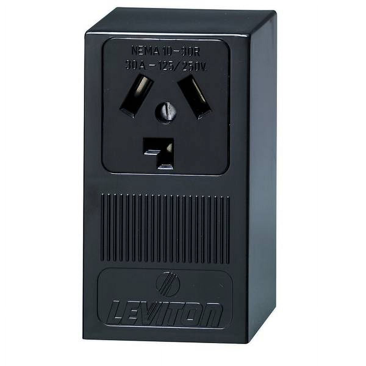 Leviton Black Surface Mount 30 Amp Dryer Outlet