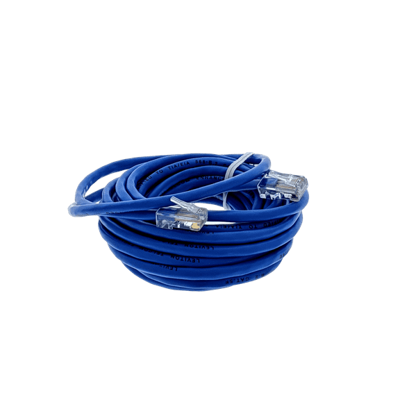 Leviton Blue Cat 5 15 ft Ethernet LAN Patch Cord Network Cable Cat5 52455-15B