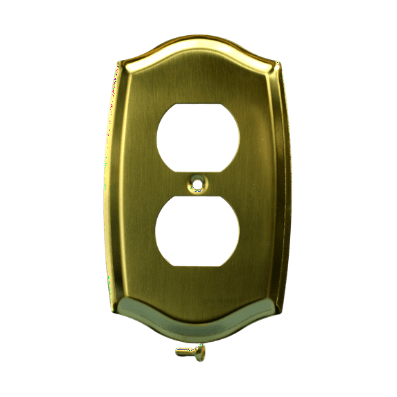 Leviton Brass Metal Receptacle Wallplate Duplex Outlet Cover 89603-CBR