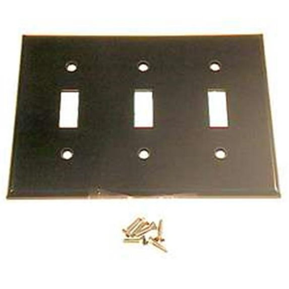 Leviton Brown Triple Gang Triple Toggle Wallplates Brown Triple Gang Triple Toggle Wallplates - Brown - 3 gang 3 toggles