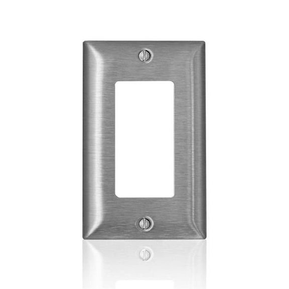 Leviton  C-Series Stainless Steel 1 Gang Metal Decora-GFCI Wall Plate