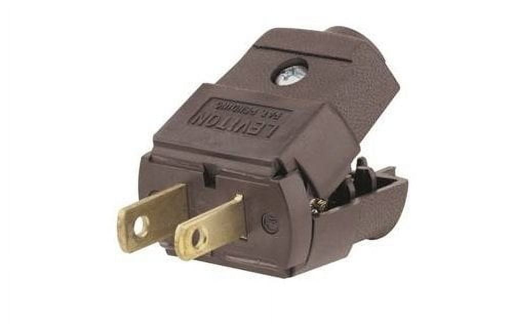 Leviton C200010100P Polarized Electrical Plug, 2 Pole, 15 A, 125 V