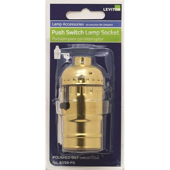 MTL LAMPHOLDR PUSHTHRU BRS (Pack of 1)