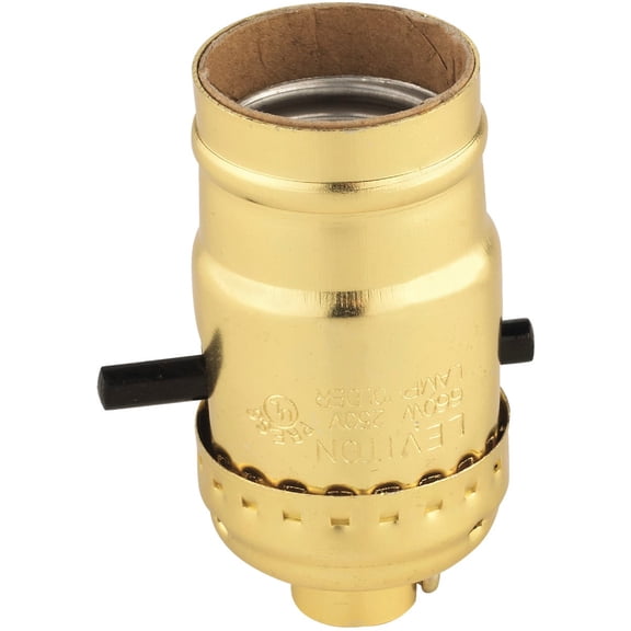 MTL LAMPHOLDR PUSHTHRU BRS (Pack of 1)