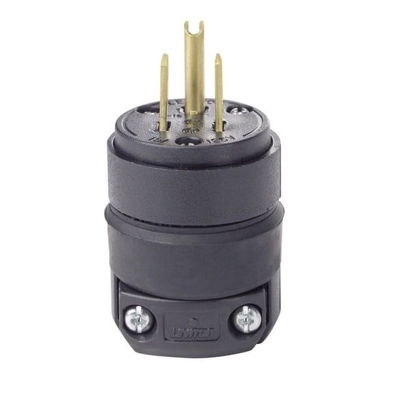 Leviton C20-515PR-000 Commercial Grade Straight Blade Rubber Plug