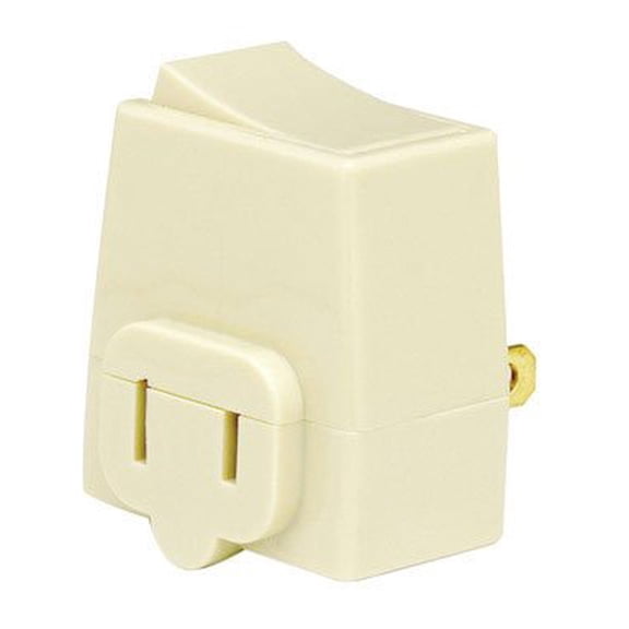 Leviton C21-1469-I Ivory Residential Grade Single Plug-In Switch Tap