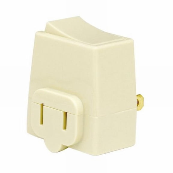 Leviton C21-1469-I Ivory Residential Grade Single Plug-In Switch Tap
