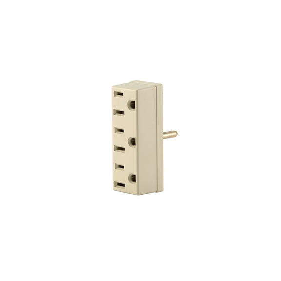 Leviton C22-00697-00W White Triple Tap Plug-In Outlet Adapters