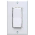 thumbnail image 1 of Leviton 5671-2W 15 Amp, 277VAC Switch Decora Standard, Quiet Rocker, Matching Decora wallplate, Residential Grade, Grounding, White, 1 of 2