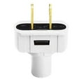 thumbnail image 1 of Leviton Residential Grade Male Non Polarize Plug C22-48643-00W - Straight Blade - White, 1 of 3