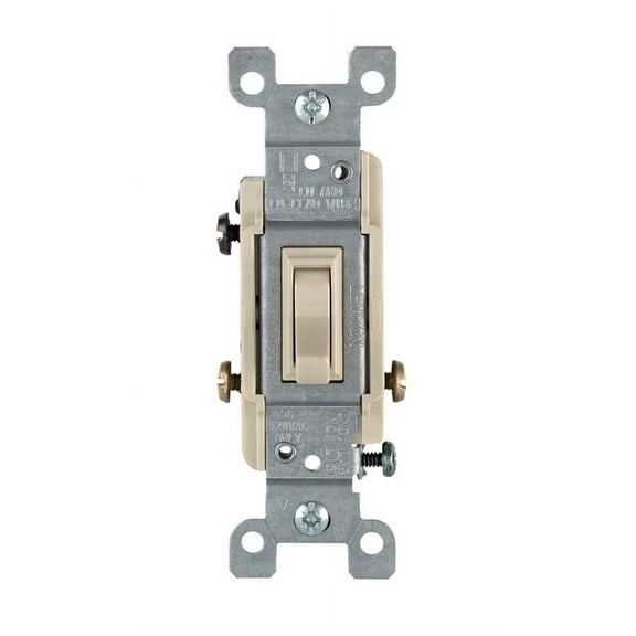 Leviton C23-0s453-00i 15 Amp Ivory 3-Way Heavy-Duty Toggle Switch