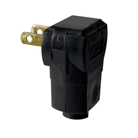 Leviton 101AN-00E Angle Plug 15A-125V, Black