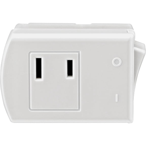 Leviton C27-01469-00W 13 Amp 125 Volt White Plug In Outlet Switch Tap