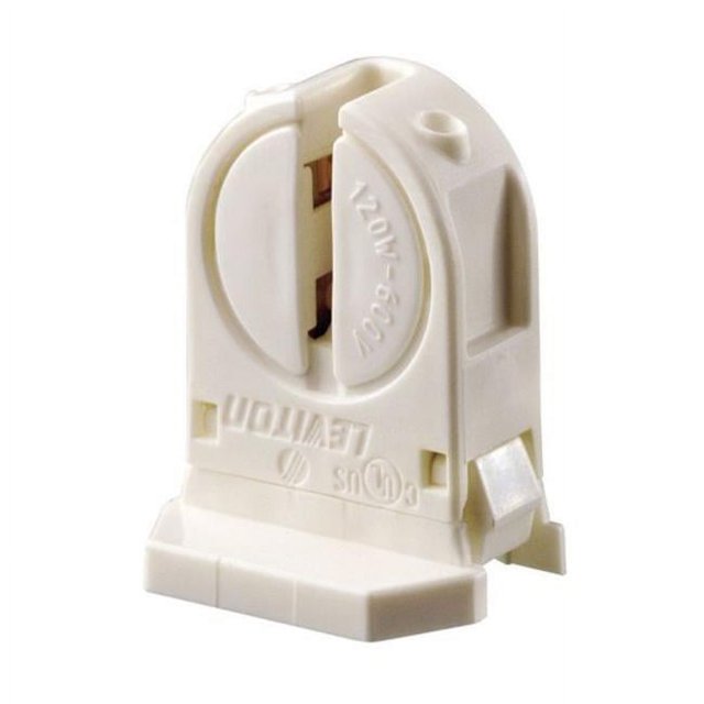 Leviton C3013654000 Plastic BiPin Fluorescent Lamp Holder, White