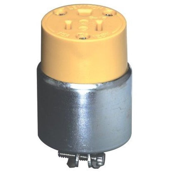 Leviton Armored Straight Blade Cord Cable Connector C30-515CA-000 - Commercial Grade