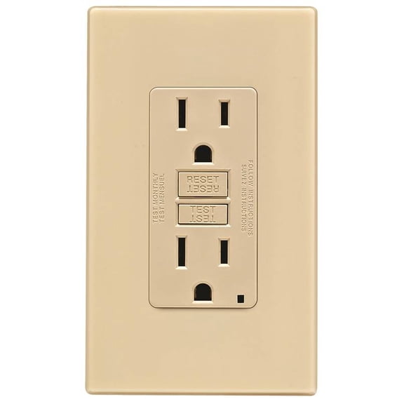 Leviton C31-GFNT1-0PI 15 Amp Ivory SmartlockPro Self-Test GFCI