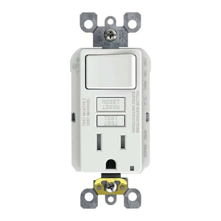 Leviton C92-GFSW1-00W 15 Amp Ivory SmartlockPro Self-Test GFCI