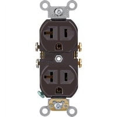 Leviton 20 amps 125 volt Duplex Brown Outlet 5-20R 1 pk
