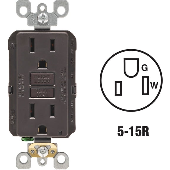 Leviton SmartLockPro Self-Test Rounded Corner GFCI Outlet - Pack of 2 Indoor & Outdoor Use, NEC-Compliant