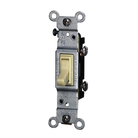 Leviton CO/ALR 15 amps Toggle Switch Ivory 1 pk
