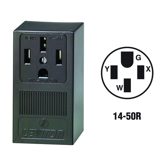 Leviton Grounding Range Power Outlet - Pack of 2