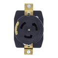 thumbnail image 1 of Leviton CS8369 Flush Mount Locking Receptacle, 3P, 4W, 50A, 250V, Black, 1 of 3