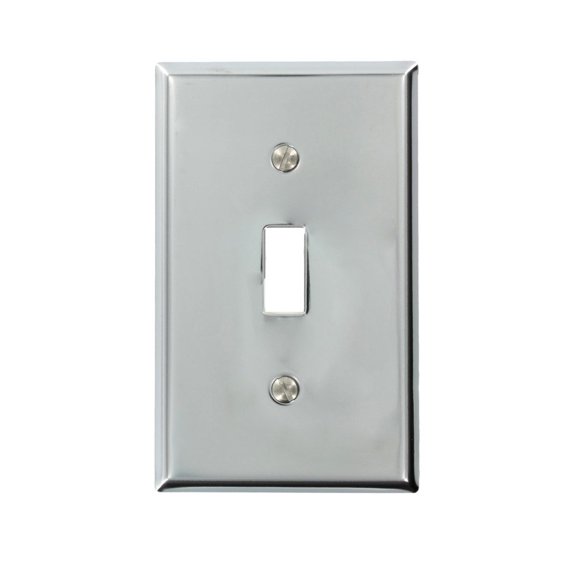 Leviton Chrome Toggle Switch Wall Plate Cover Switchplate 1901
