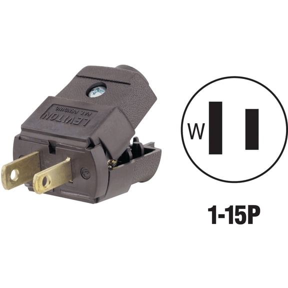 Leviton Clamp Tight Cord Plug - Pack of 12