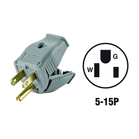 Leviton Clamp Tight Grounding Cord Plug - Pack of 20