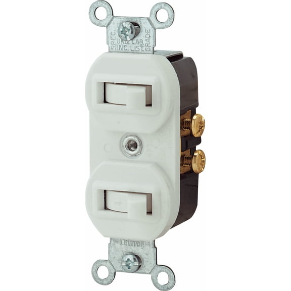 Leviton Combination Duplex Switch - Pack of 2 Home & Garage Storage, Stackable Design