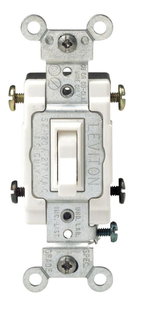 Leviton White 15-Amp Commercial Grade Toggle Switch