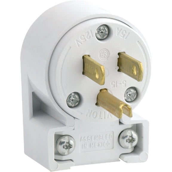 Leviton Commercial Grade Angle Cord Plug - Pack of 12 Residential Use, Standard Application