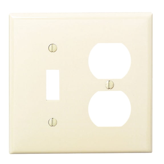 Leviton Commercial Grade Combination Wall Plate - Pack of 6 Home & Garage Storage, Stackable Design