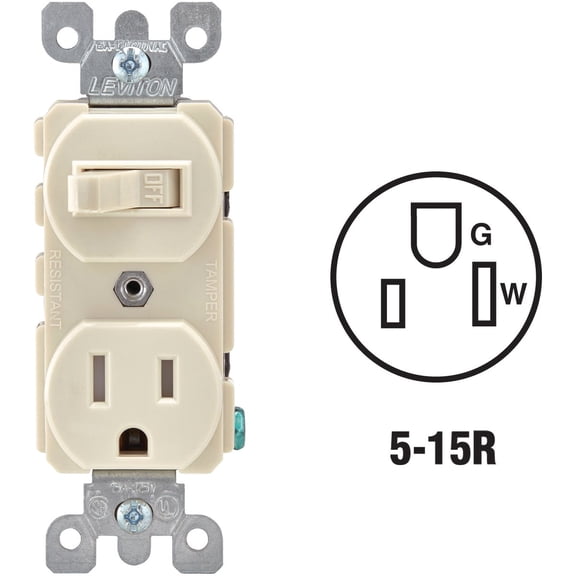 Leviton Commercial Grade Switch & Outlet - Pack of 2 Indoor & Outdoor Use, NEC-Compliant