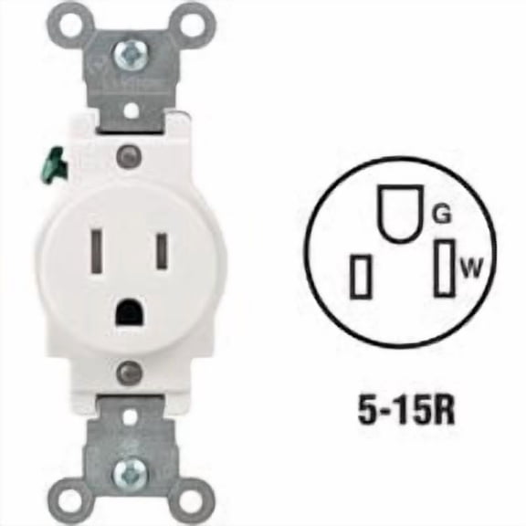 Leviton Commercial Grade Tamper Resistant Single Outlet - Pack of 6 Contractor Value Pack