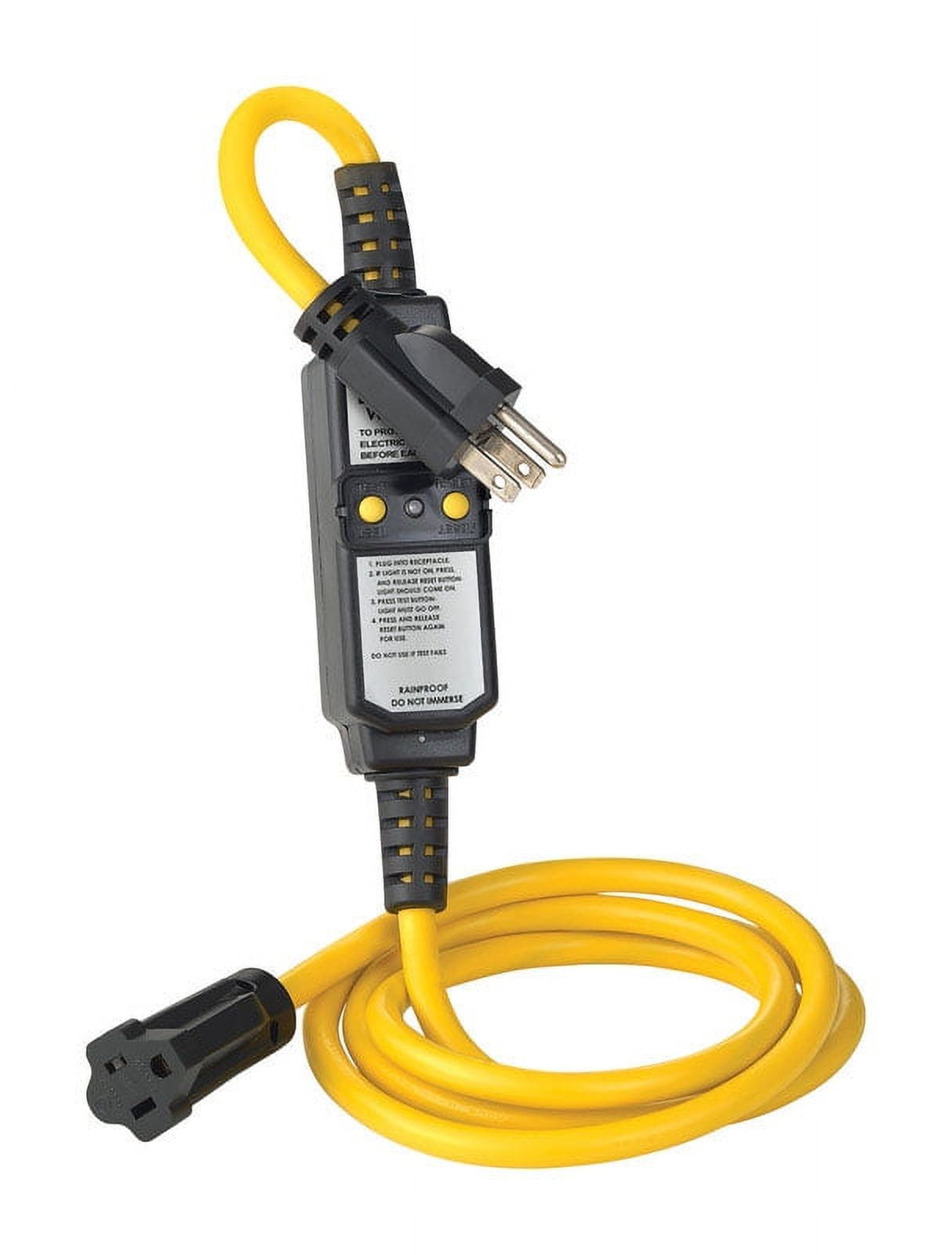 Leviton Commercial, Light Industrial, Residential Thermoplastic GFCI Plug 5-15R 14/3 AWG 2 Pole 3 Wire Extension Cords