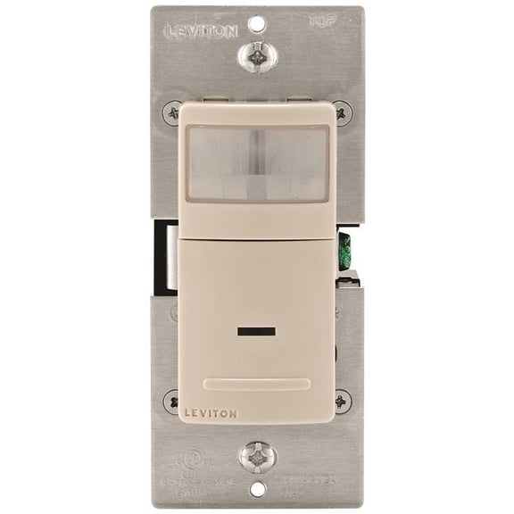Leviton R08-IPS02-1LT Lt Almond 1-Pole Wide View Motion Activated Light Control